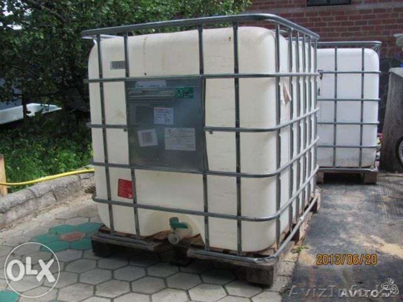Продам пластиковые емкости для воды/ГСМ объем 1 куб (Б/У) - Изображение #2, Объявление #1259019